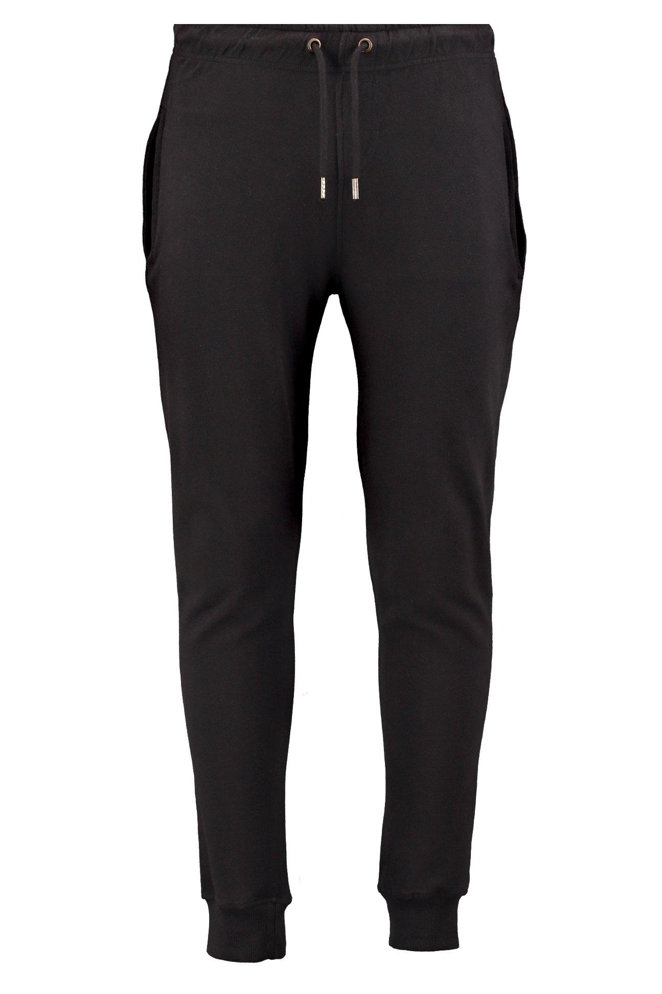 black cotton joggers