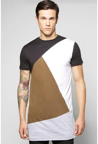 Longline Spliced T Shirt