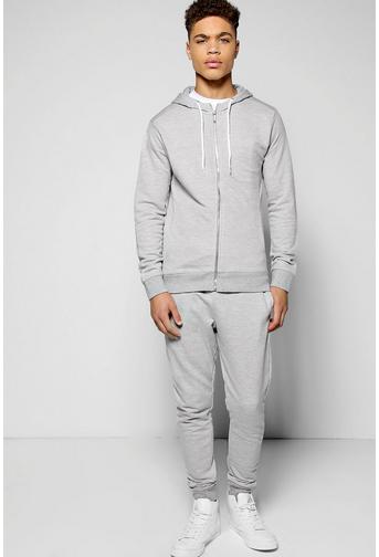 Skinny Fit Textured Tracksuit