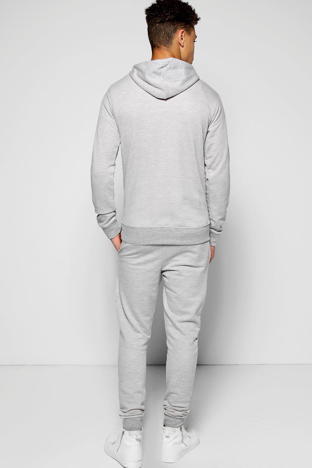 mens grey skinny tracksuit