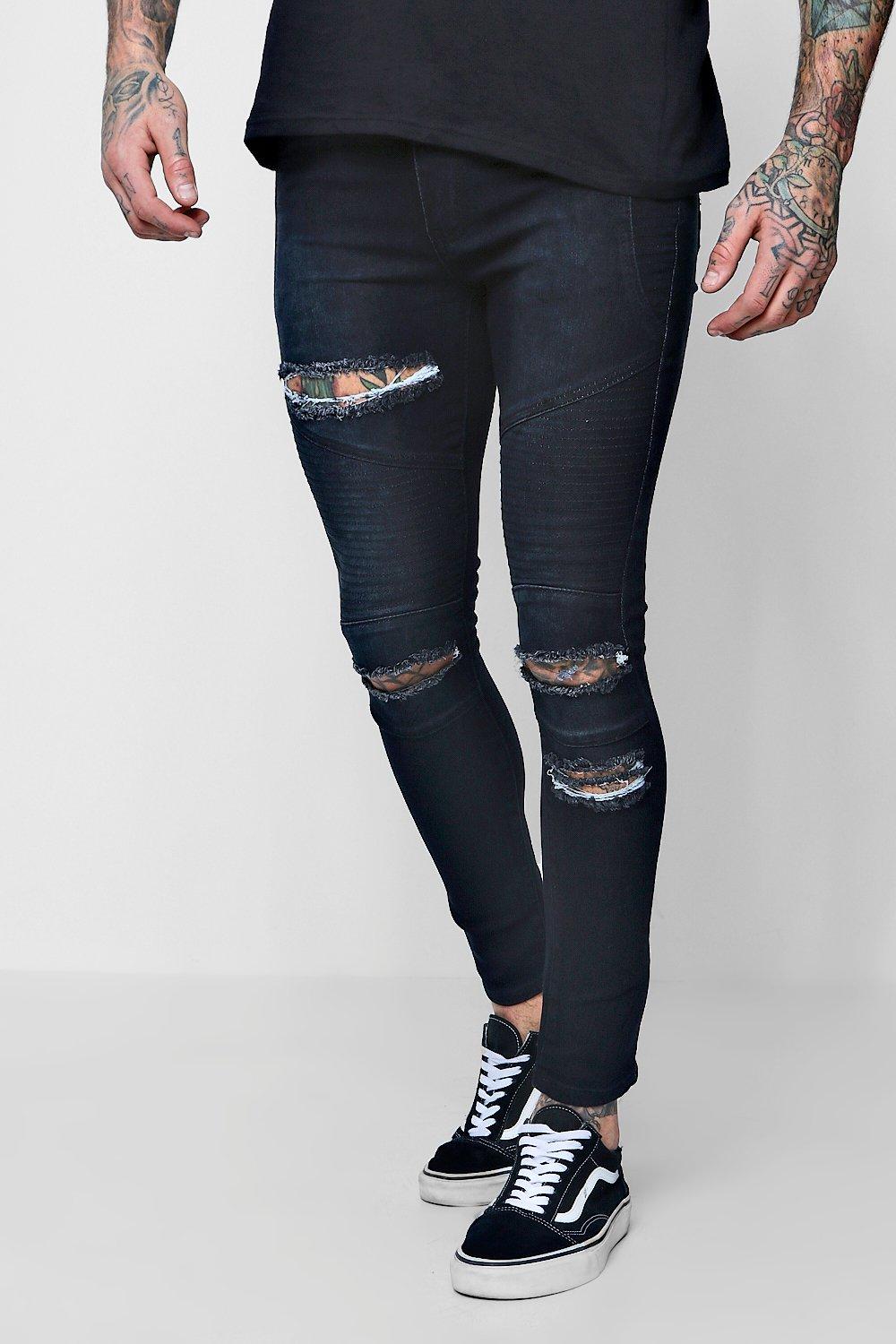 skinny fit ripped jeans