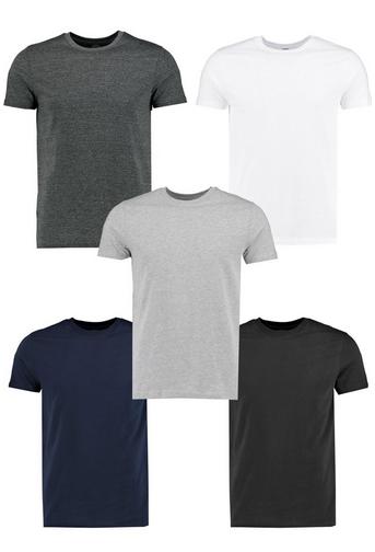 5 Pack Slim Fit T Shirts