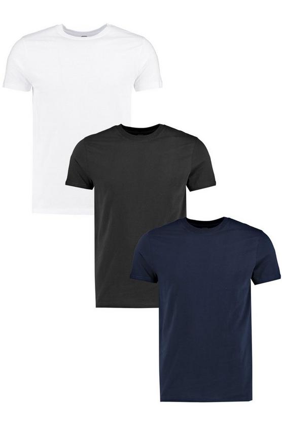 3 Pack Slim Fit T Shirts