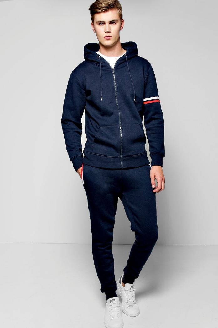 boohoo blue tracksuit