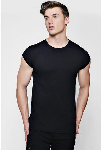 Longline Loose Fit Cap Sleeve T Shirt