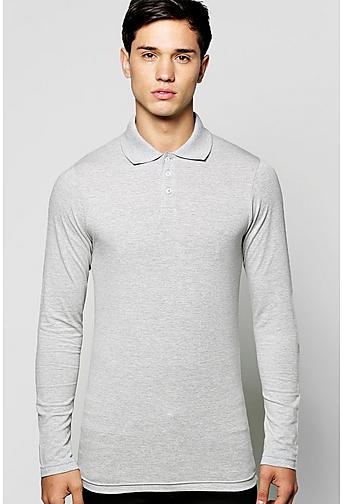 Long Sleeve Extreme Muscle Fit Polo