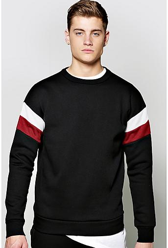 Jersey Panelled Sweatshirt