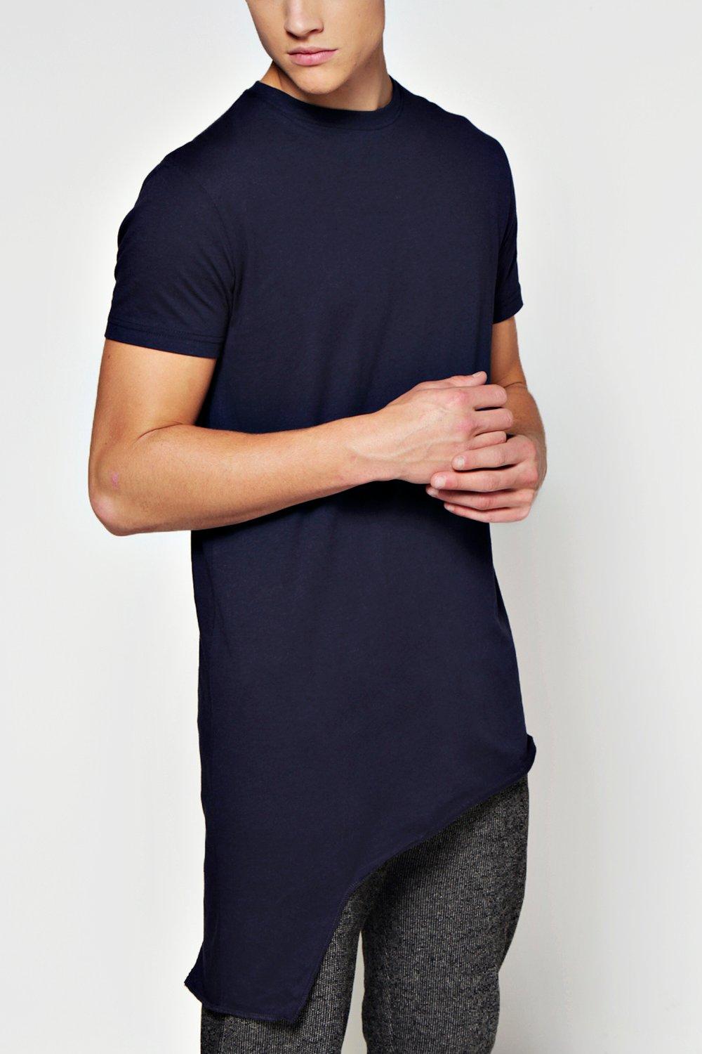 mens long hem shirt