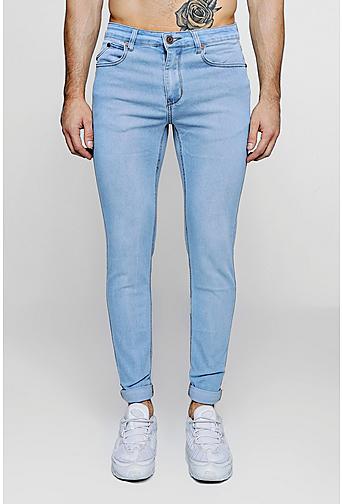 Stone Washed Stretch Skinny Fit Jeans