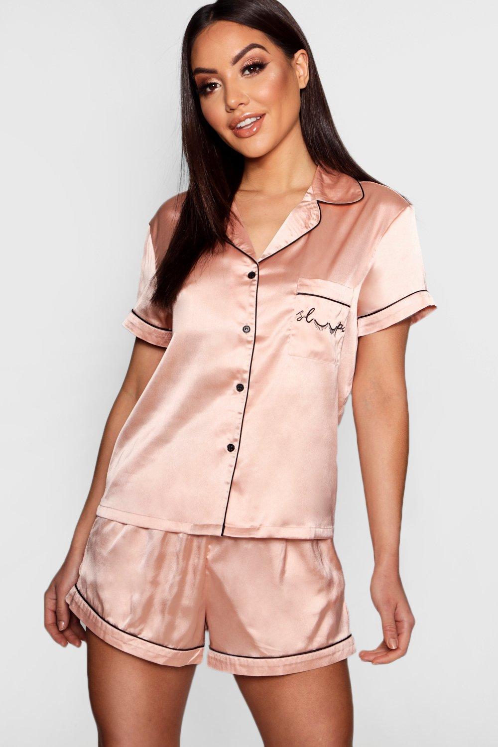 Take nights in up a notch with our silky soft sleepwearYou'll be saying no to nights out when you see our snuggle-worthy sleepwear and luxe loungewear. Cosy up in a co-ordinating pyjama set, drift off in a night dress or go for slumber party success in a statement onesie. Catch your beauty sleep in the best basics from boohoo.