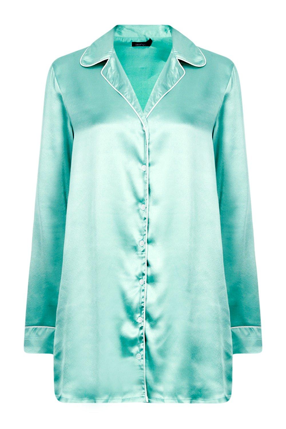 satin night shirt dress