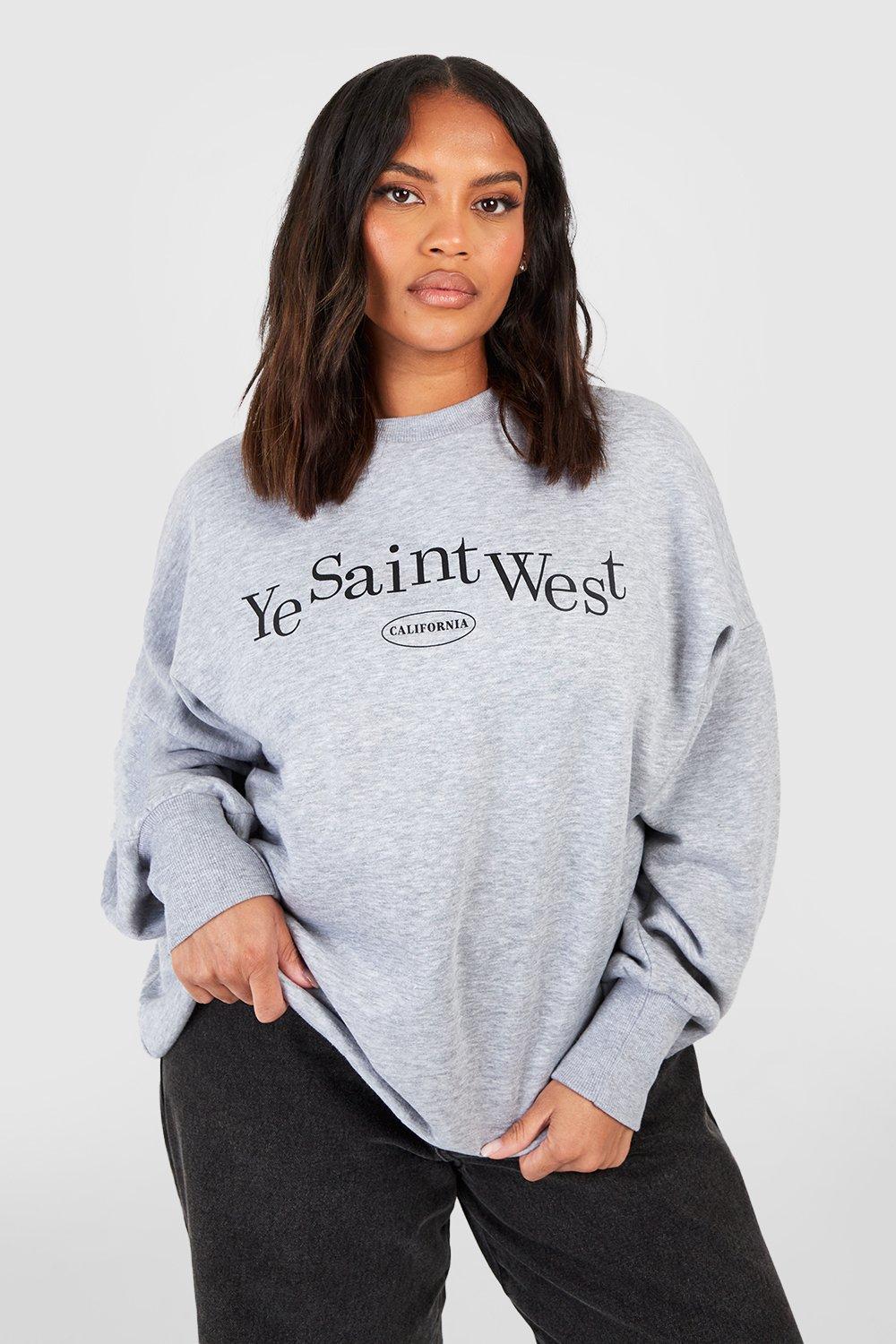 Plus - Ye Saint West Sweatshirt, Grey
