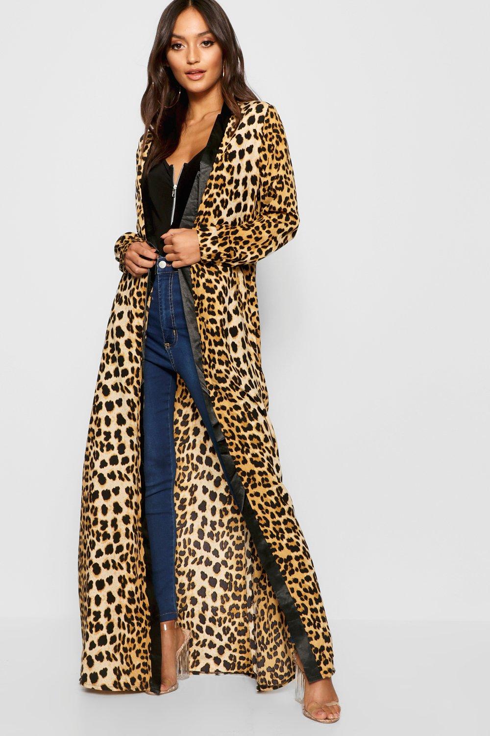 Boohoo леопардовое пальто