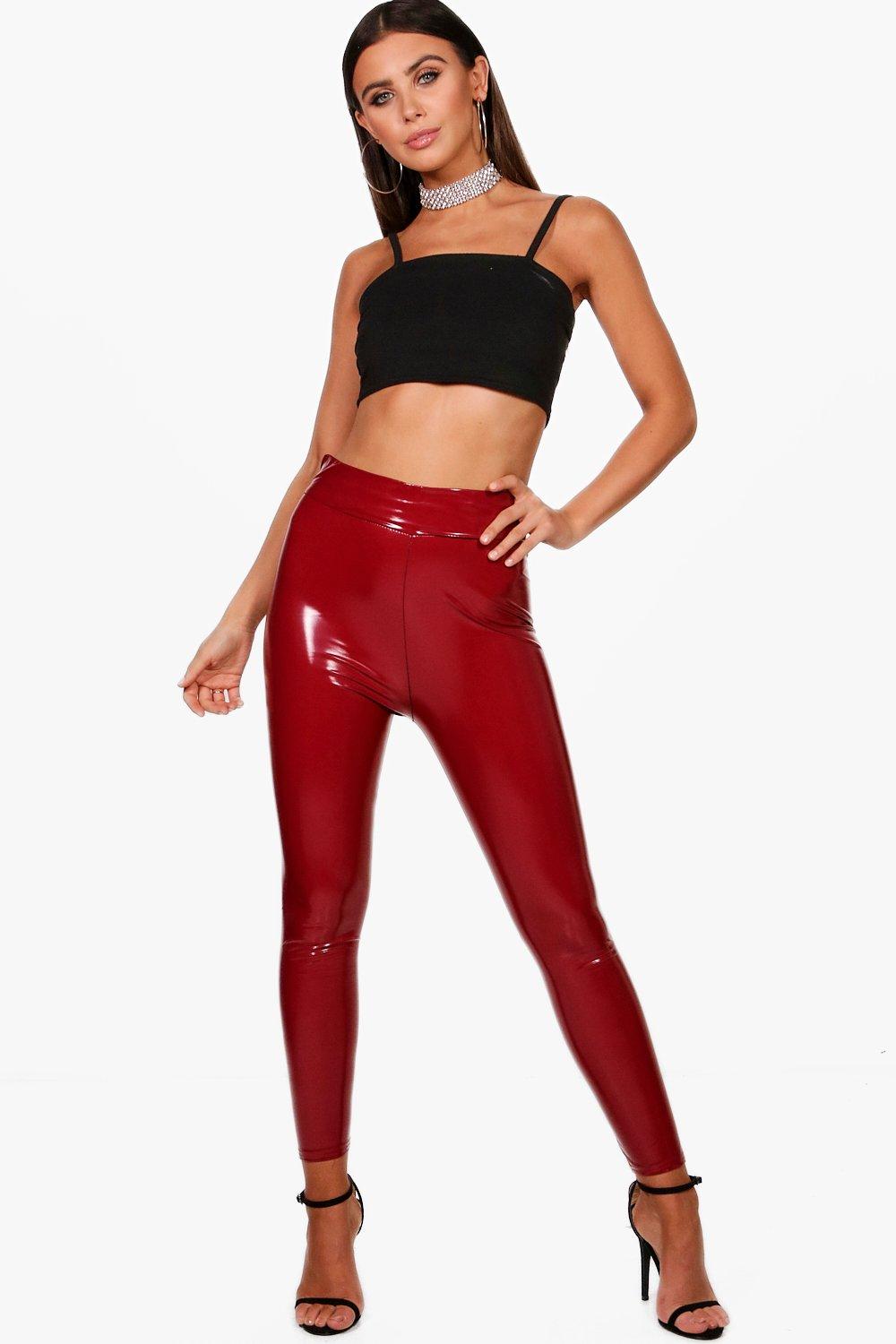 Petite Zip Up Shiny Leggings