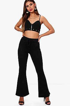 Petite Laura High Waisted Wide Leg Jogger