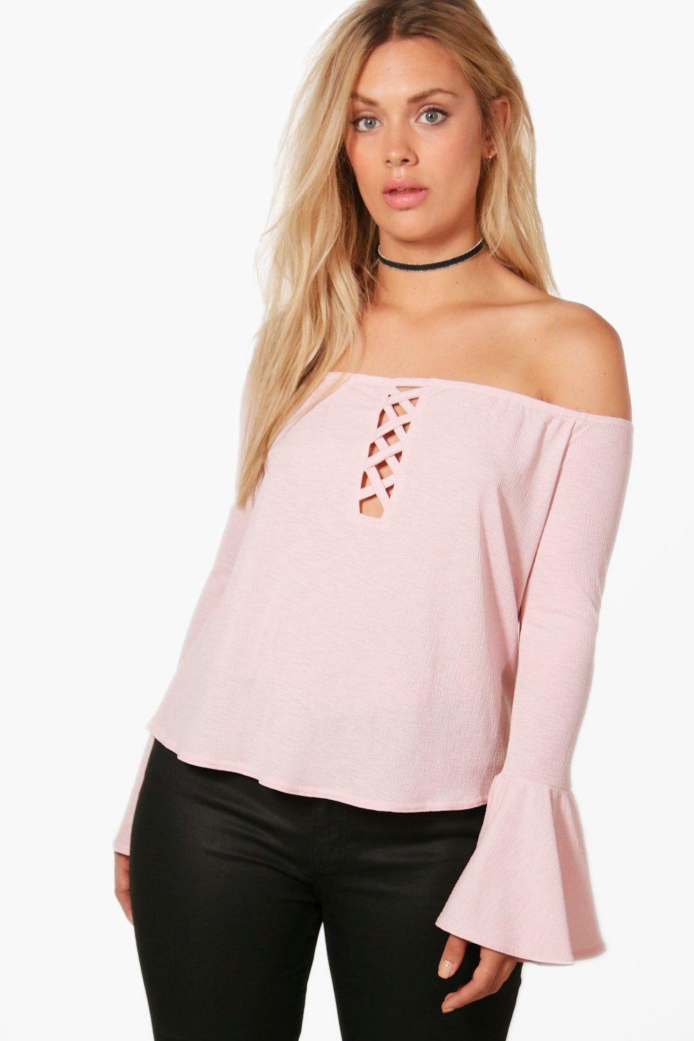 lace up front tops