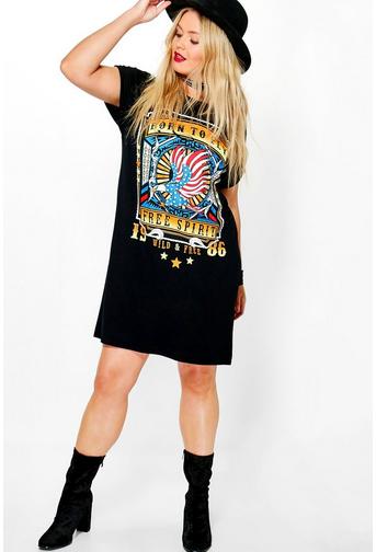 Plus Lola Printed T-shirt Dress