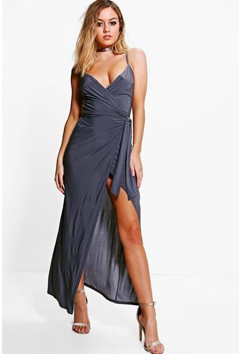 Petite Juliette Wrap Strappy Maxi Dress