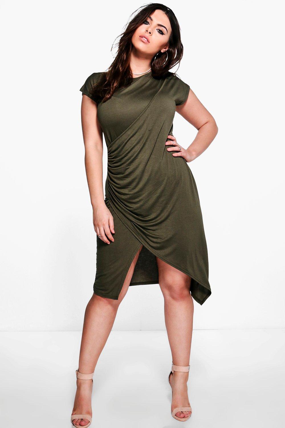 ruched shirtdress