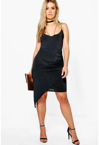 Plus Jenna Strappy Slinky Midi Dress