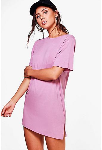 Petite Lana Split Side Oversized T-shirt Dress