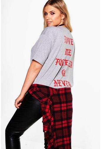 Plus Kathy Printed Back Tee