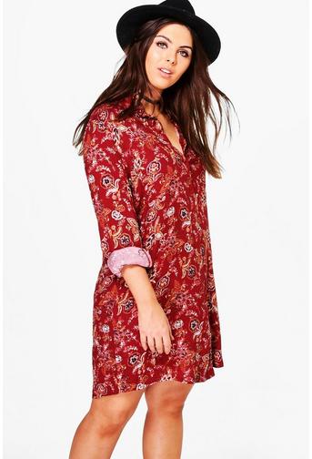Plus Jenni Paisley Shirt Dress