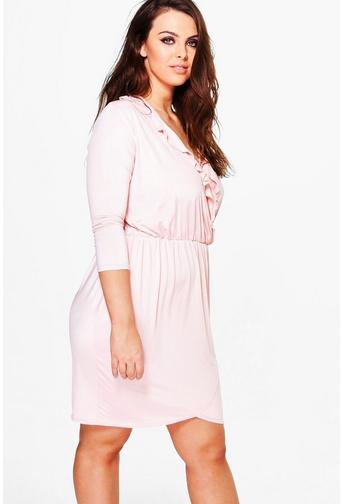 Plus Sophie Ruffle Front Wrap Dress