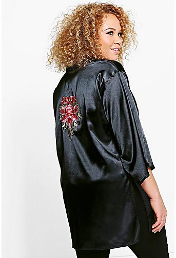 Plus Esme Satin Embroidered Jacket