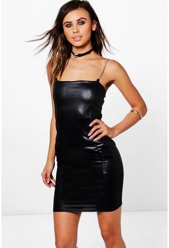 Petite Isabel Chain Strap Bodycon Mini Dress