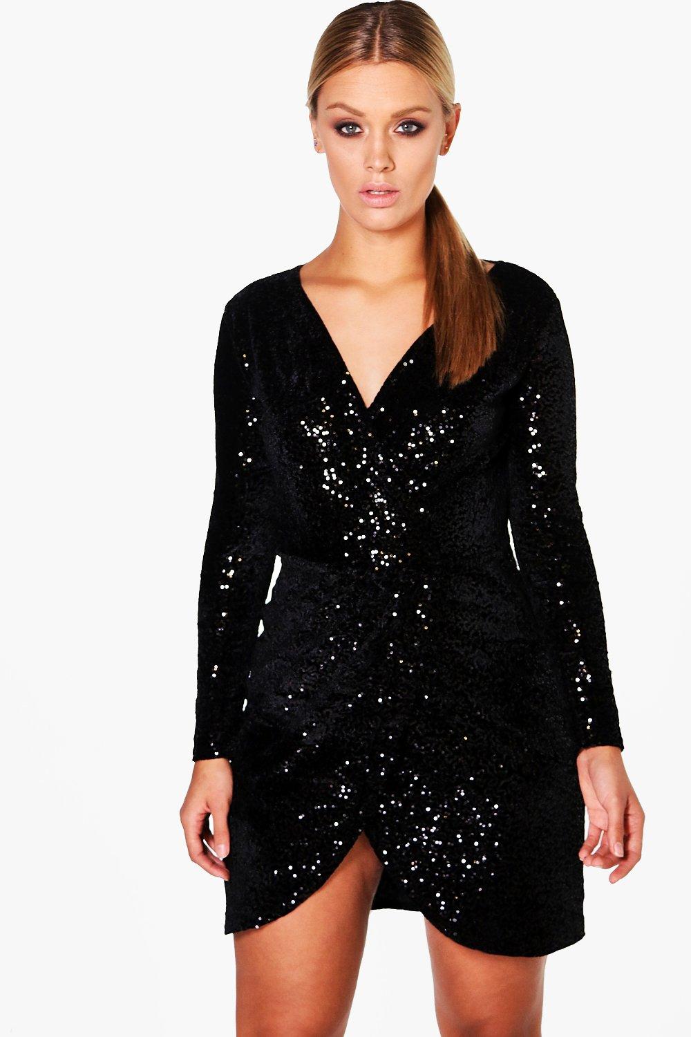 robe a sequin boohoo