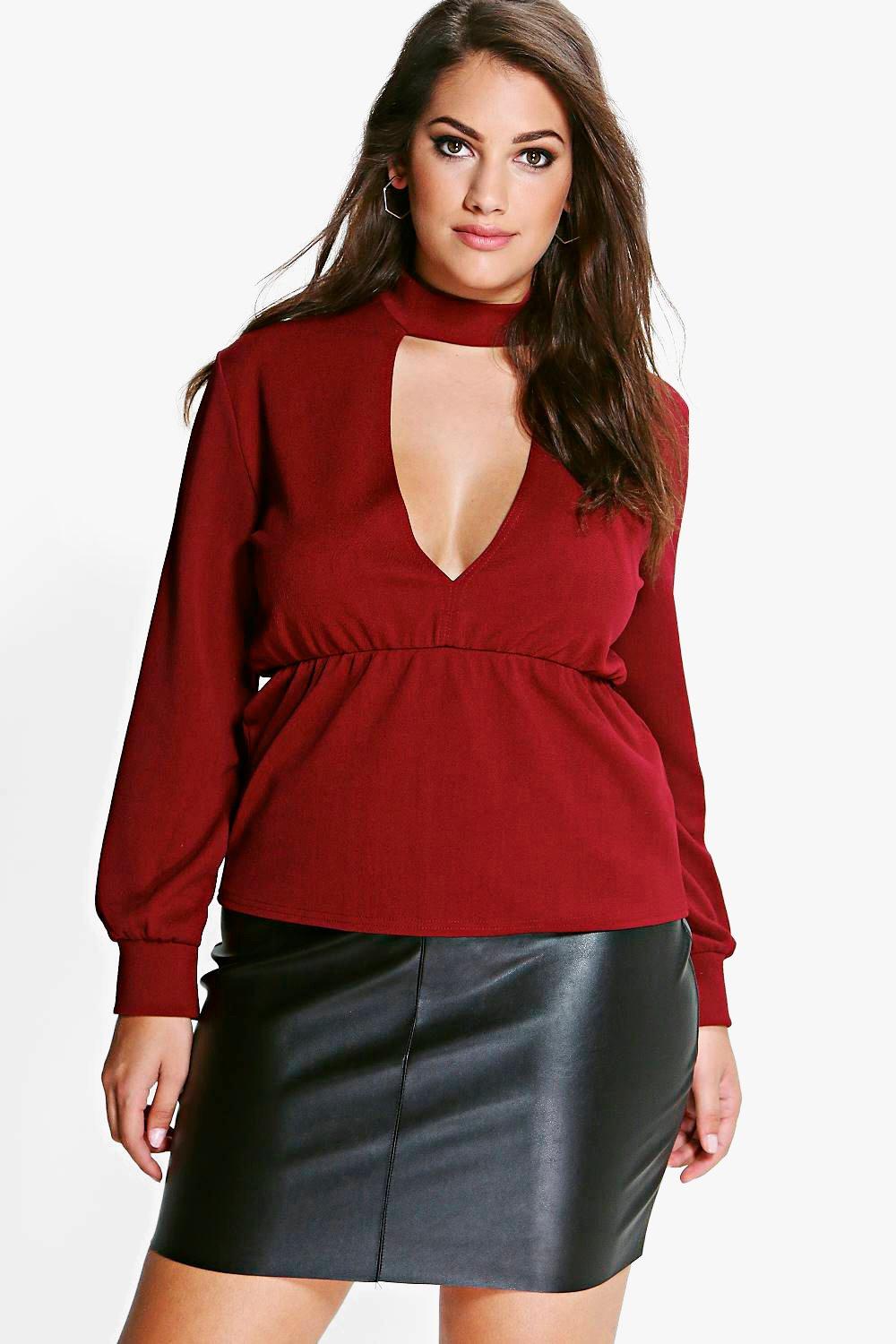 peplum top boohoo