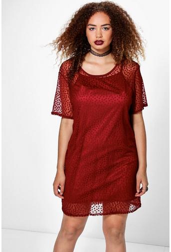 Plus Cara Mesh T-Shirt Dress