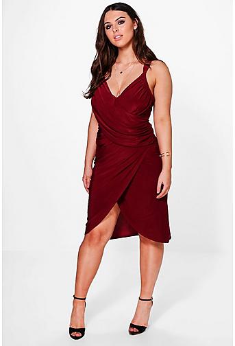 Plus Maria Midi Wrap Dress