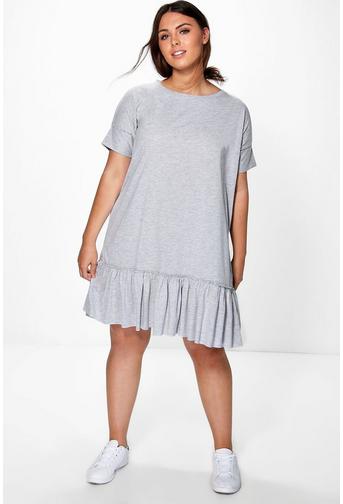 Plus Diana Frill Hem T-Shirt Dress