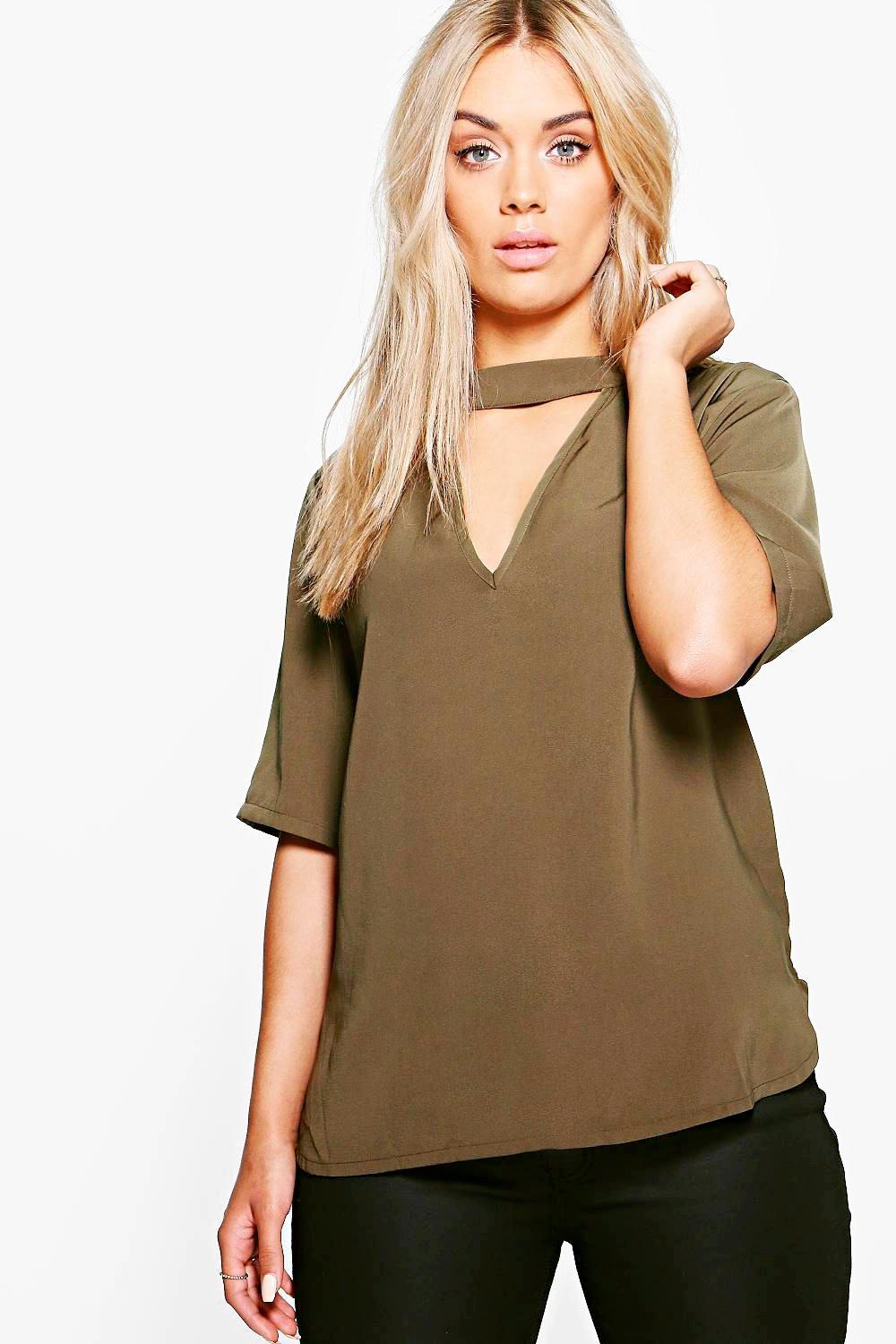 wide open neck shirt