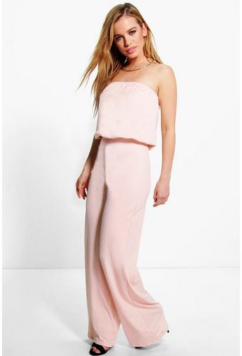 Petite Corinne Bandeau Crepe Jumpsuit