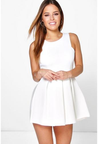 Petite Georgia Pleated Skater Dress