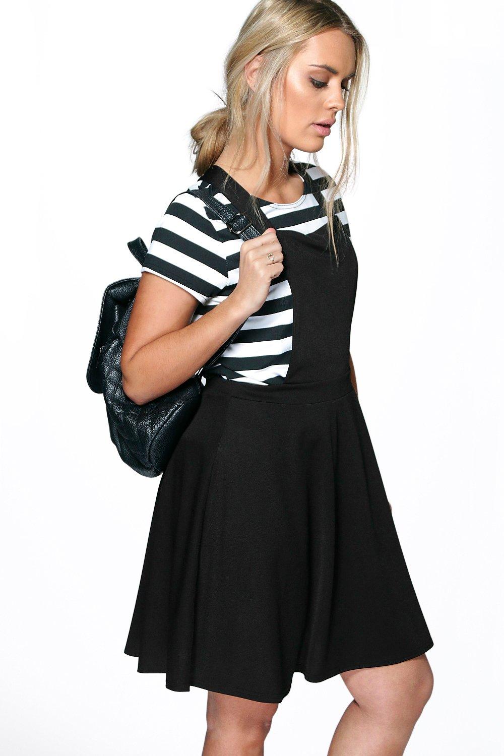 black skater pinafore