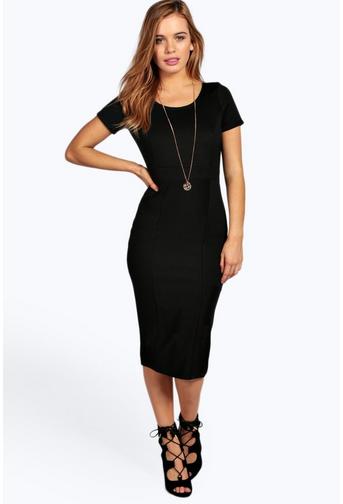 Petite Harper Ribbed Cargo Midi Dress