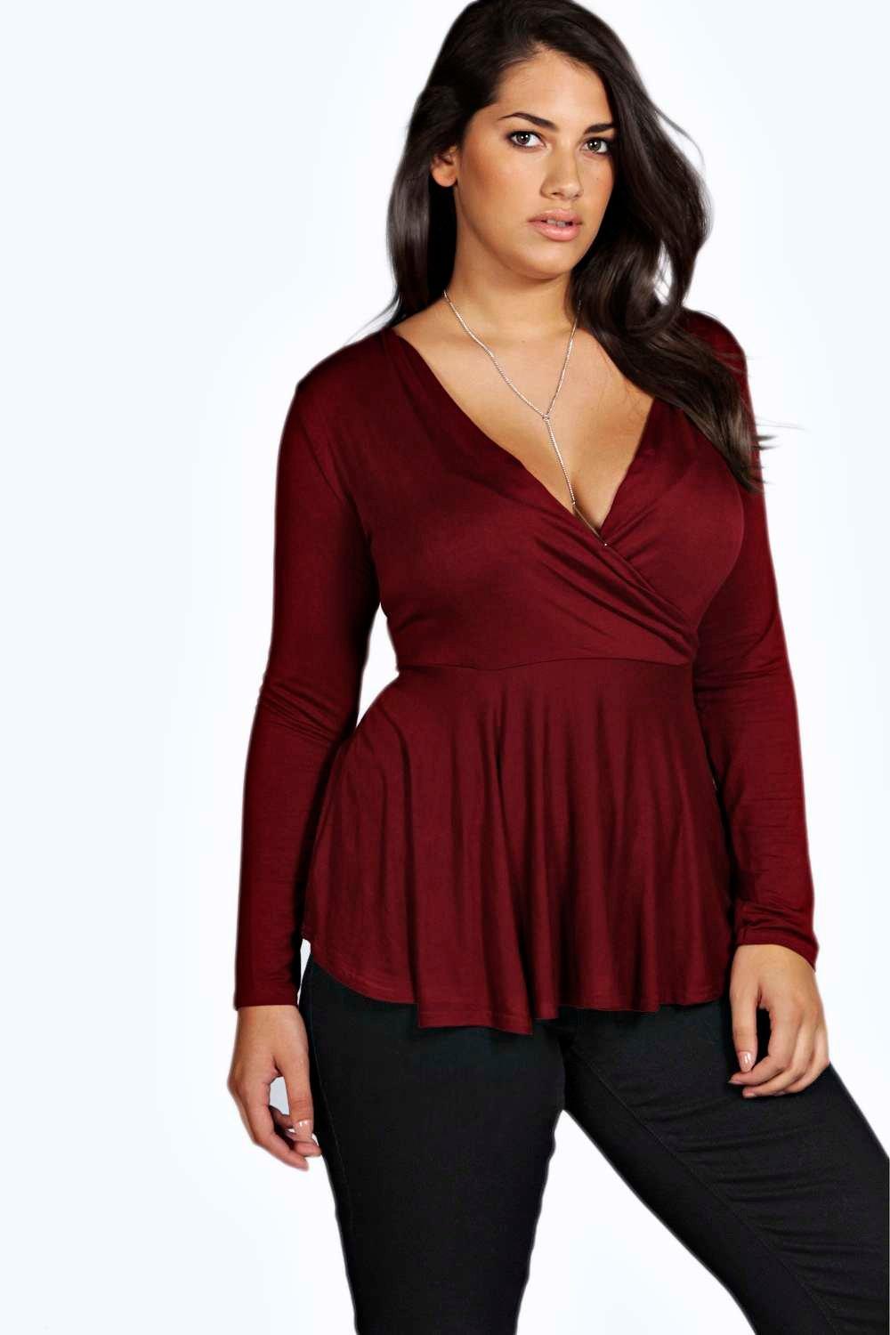 peplum tops boohoo