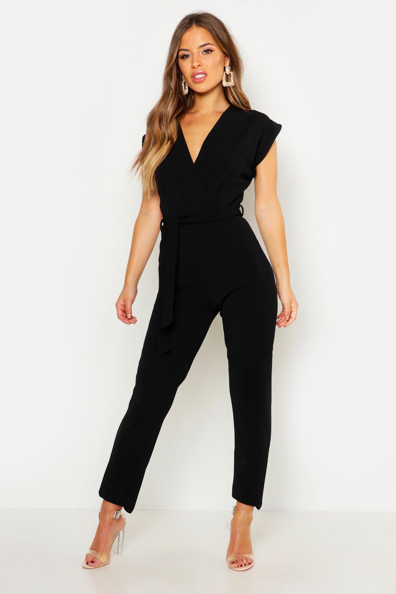 petite denim jumpsuit