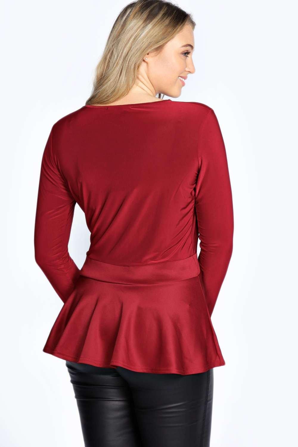 peplum top boohoo