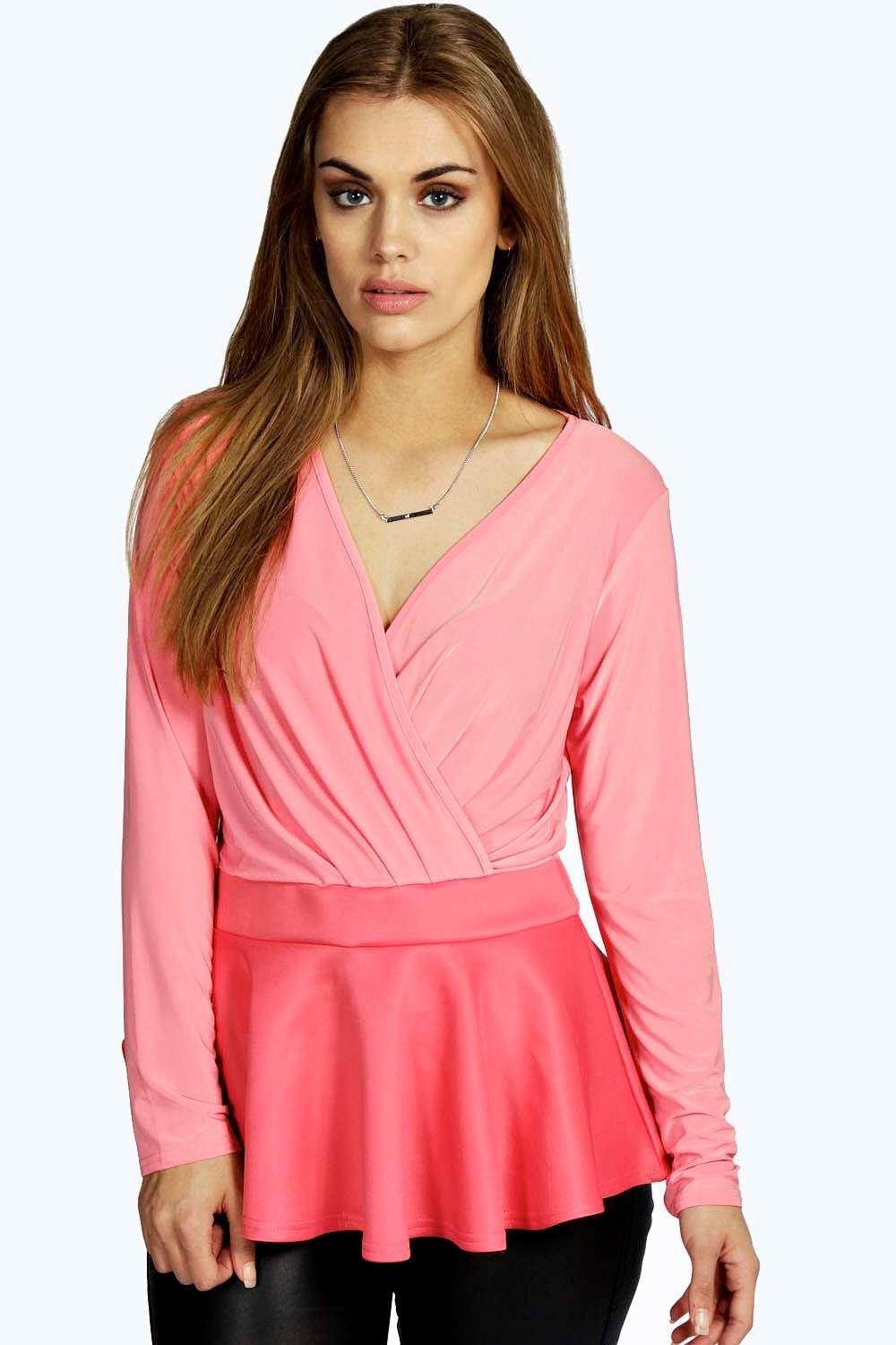 peplum top boohoo