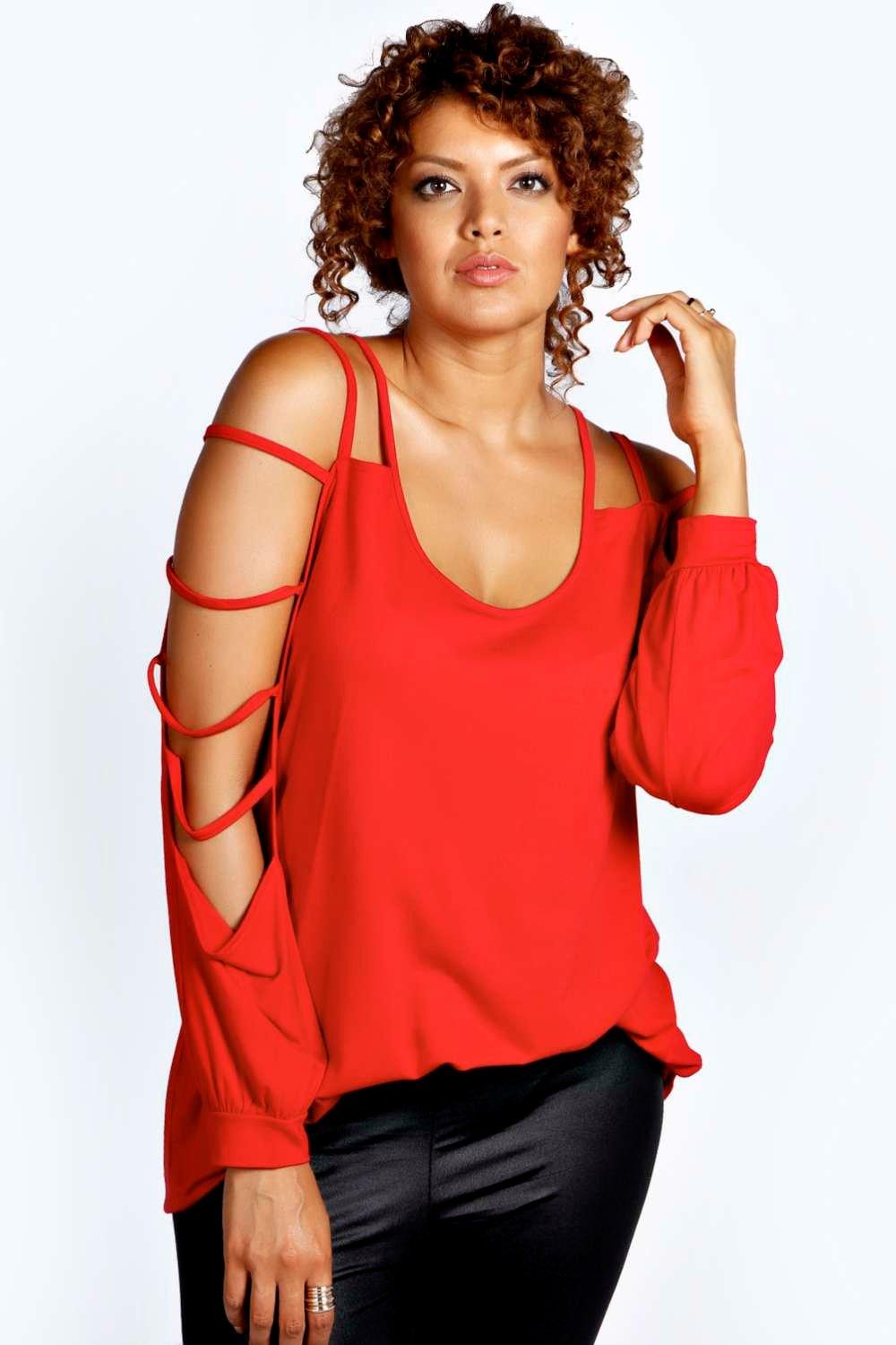 boohoo blouses plus size