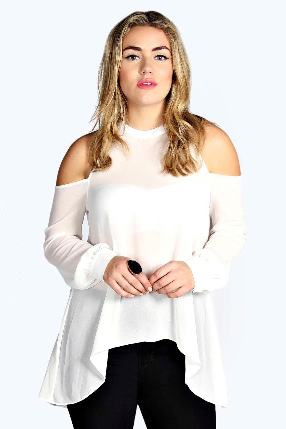 boohoo blouses plus size