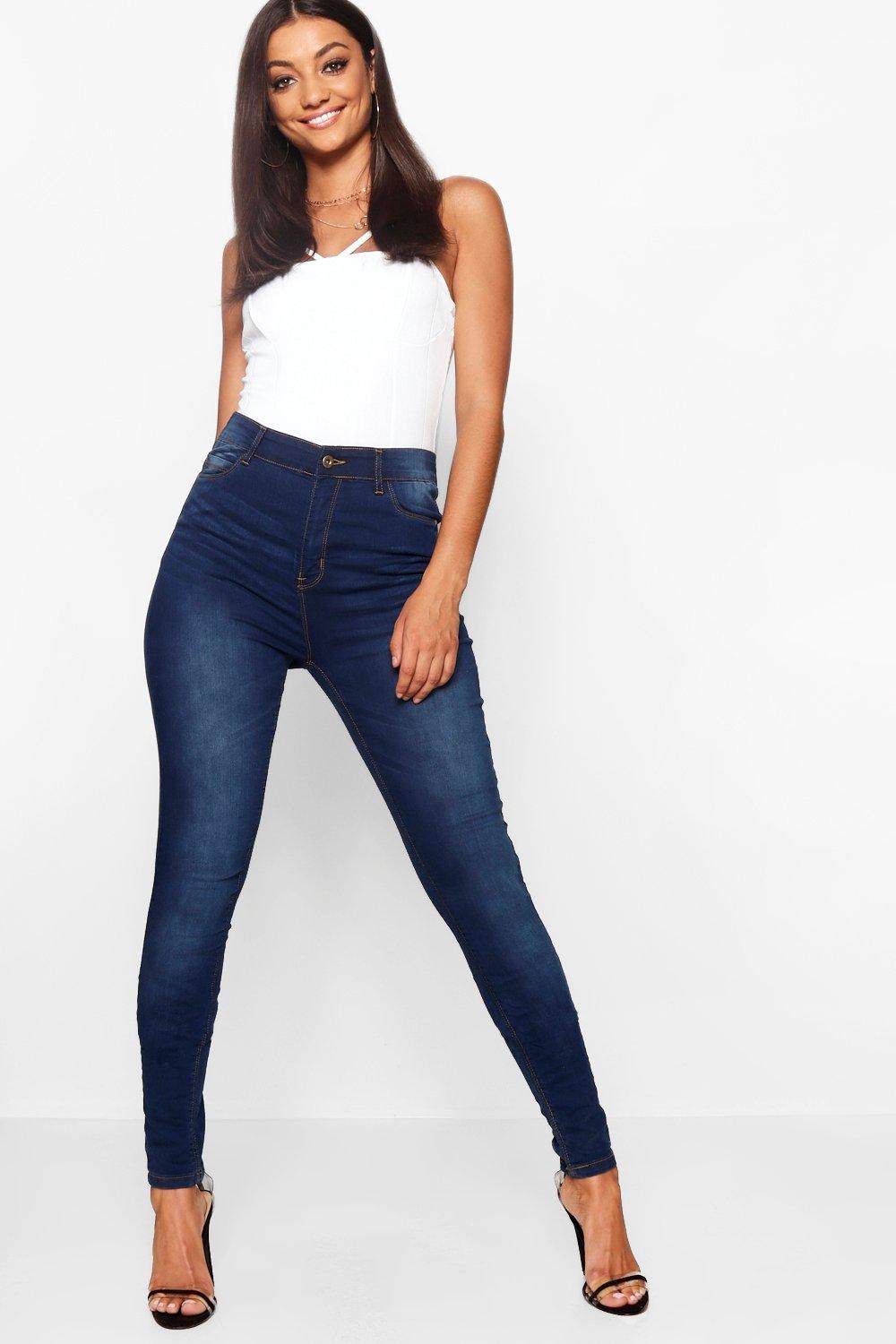 Image of Jeans Tall a vita media Skinny Fit, Blu Scuro