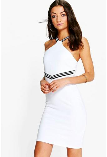 Tall Sadelle Sports Rib High Neck Rib Bodycon Dress