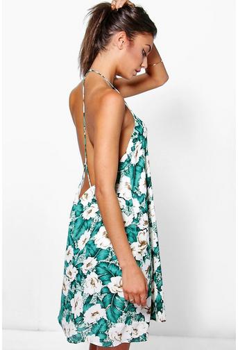 Tall Lani Printed Strappy Back Dress