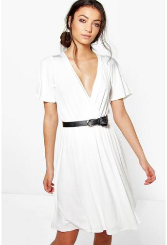 Tall Lianne Wrap Front Jersey Dress